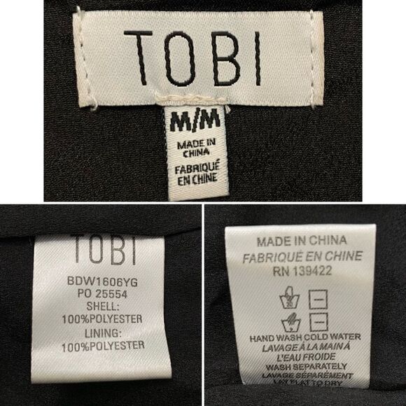 Tobi Women’s Size Medium Black Mini Dress - Picture 12 of 13
